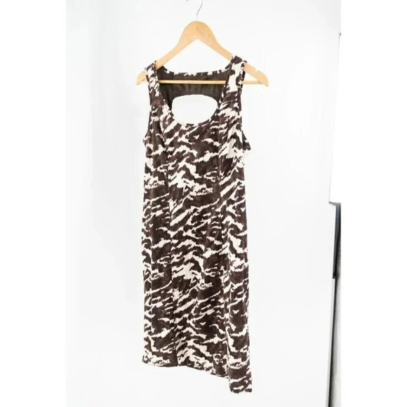 Michael Kors Brown and Cream zip  up dress. | 6 - Picture 4 of 10